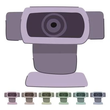 Lens web camera vector cartoon graphic 库存插图
