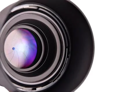 Lens on a white background Stock Photos