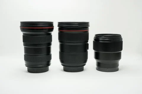 Lens with white background Stock Photos