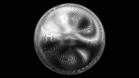 Lens, white, grid of dots, wave distortion, background, animation, tight Stock Footage 236088851