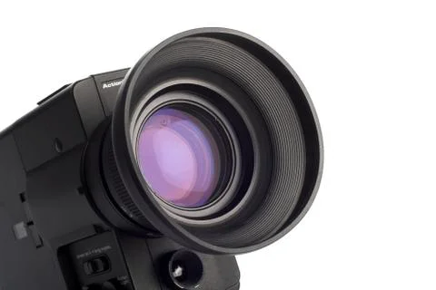 Lens on white Stock Photos