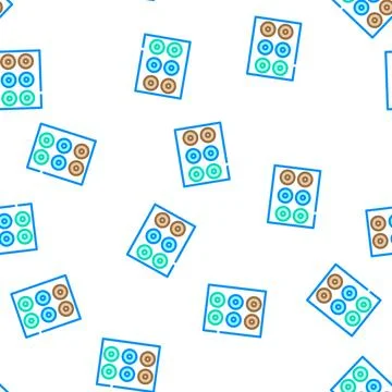 Lenses set of different colors vector seamless pattern Stock Illustration