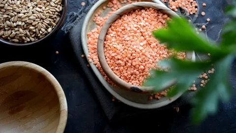 Lentejas rojas Stock Footage 82076443