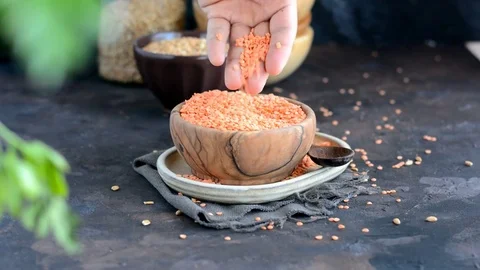 Lentejas rojas2 Stock Footage 82076707