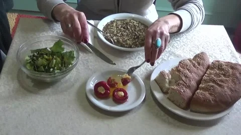 Lenten lunch Video stock 307822032