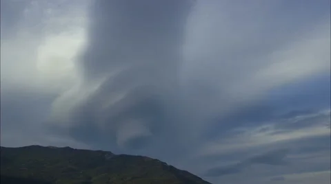 Lenticular cloud formation Stock Footage 50137477
