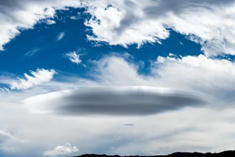 Lenticular cloud over Anza Borrego Desert Stock Photos