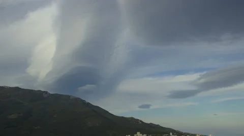 Lenticular clouds Stock Footage 50130936