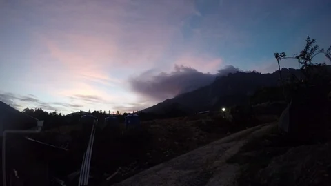 Lenticular clouds form over Malaysian mountains (time lapse) Stock-Footage 93605066
