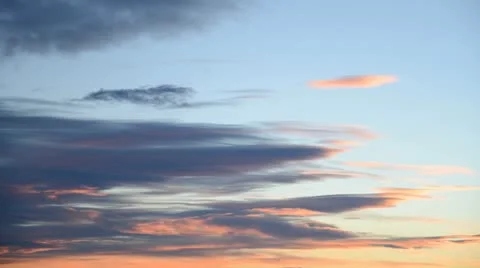 Lenticular clouds forming - timelaspe Stock Footage 21894564