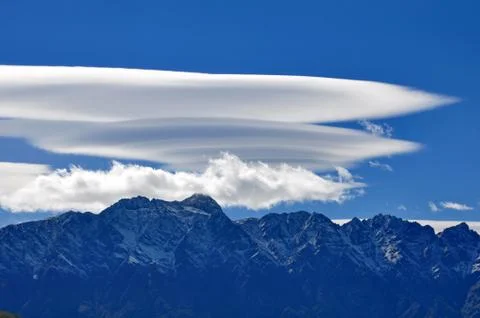 Lenticular clouds Stock Photos