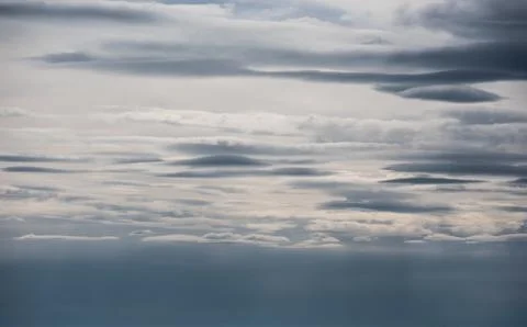 Lenticular clouds Foto stock