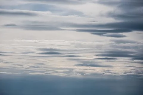Lenticular clouds Foto stock
