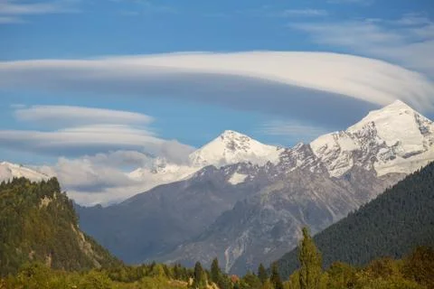 Lenticular clouds Stock Photos