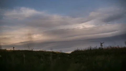 Lenticular Clouds Time Lapse. Rare atmospheric phenomenon 스톡 동영상 85983056