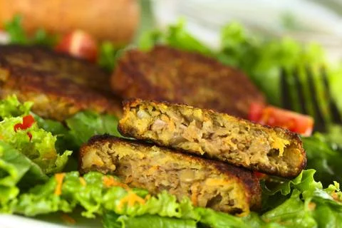 Lentil burger Stock Photos