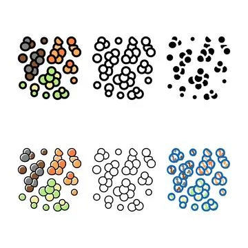 Lentil nut color icon vector edition Stock Illustration