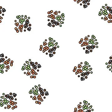 Lentil nut vector seamless pattern Stock Illustration