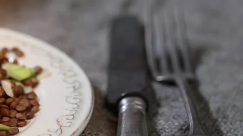 Lentil salad Stock Footage 49314214