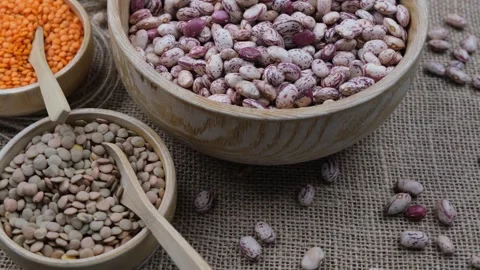 Lentils beans rotate Stock-Footage 261812225