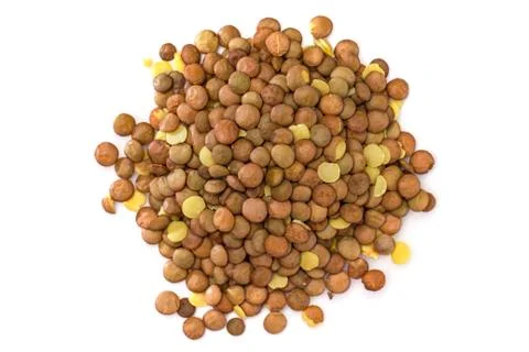 Lentils isolated on white background Stock Photos