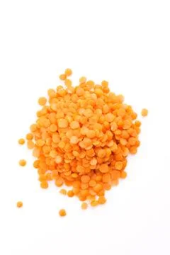 Lentils Isolated on White Background Stock Photos