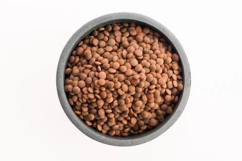 Lentils Isolated on White Background Stock Photos