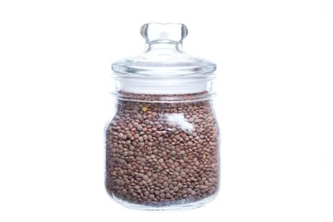 Lentils jar Stock Photos