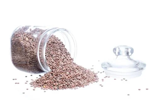 Lentils jar Stock Photos