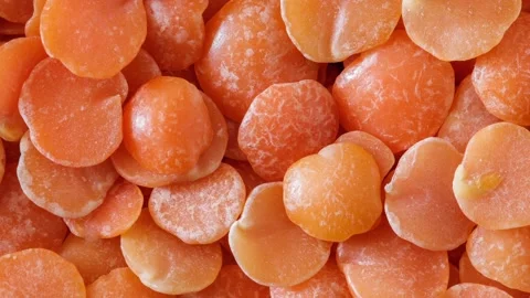 Lentils orange, raw in bulk, rotating Stock-Footage 207803912
