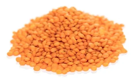 Lentils red closeup Stock Photos