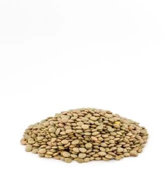 Lentils on white background Stock Photos