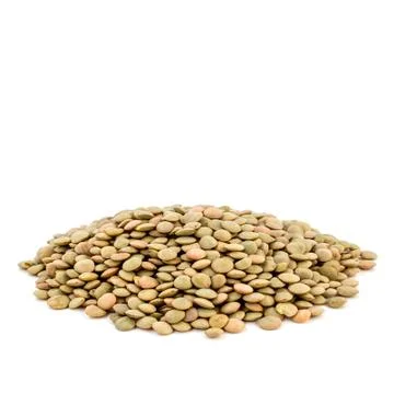 Lentils on white background Stock Photos