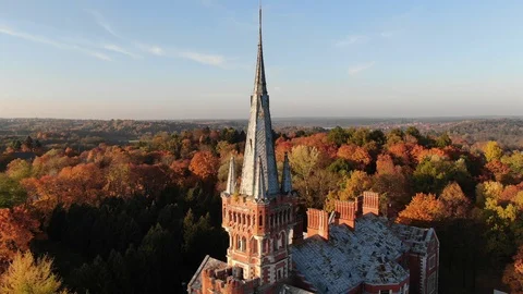 Lentvaris Abandoned Manor Stock Footage 96410948