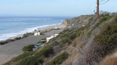 Leo Carrillo Backside Road View Stock Footage 82311313