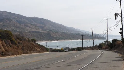 Leo Carrillo Beach Road Stock Footage 82311640