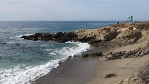 Leo Carrillo Beach Wide View Stock Footage 82291498