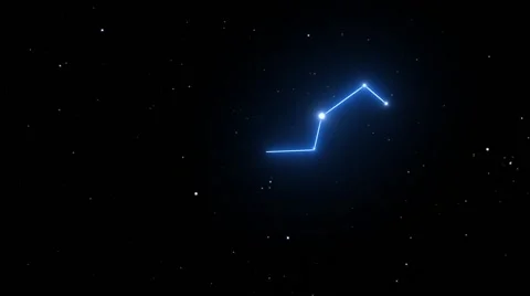 Leo Constellation on a Beautiful Starry Night Background Stock Footage 67388814