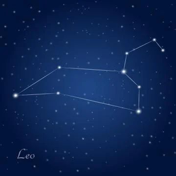 Leo constellation Stock Illustration