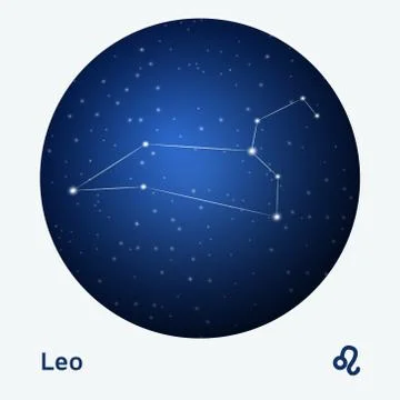 Leo constellation Stock Illustration