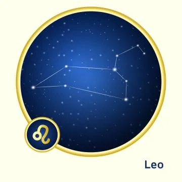 Leo constellation Stock Illustration