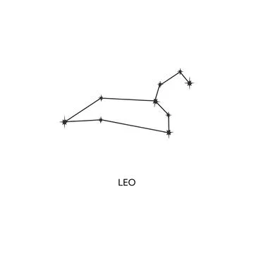 Leo constellation vector illustration Stock Illustration