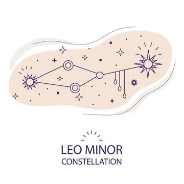 Leo Minor star constellation vector illustration Stock Illustration