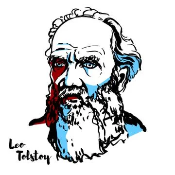 Leo Tolstoy Stock Illustration