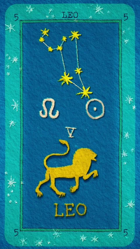 LEO VERTICAL Animation card Stock Footage 296815494