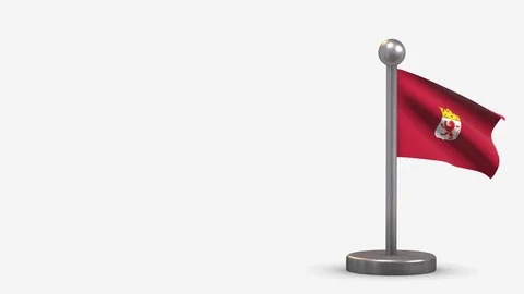 Leon 3D waving flag animation on tiny fl... | Stock Video | Pond5