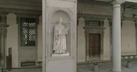 Leon Battista Alberti Statue Stock Footage 148168193