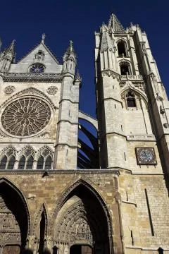 Leon Cathedral Foto stock