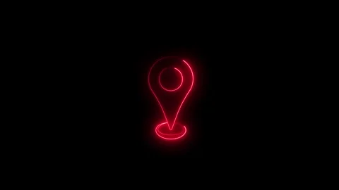 Leon line Location icon animation on white background Stock Footage 263965860
