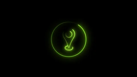 Leon line Location icon animation on white background Stock Footage 263965867